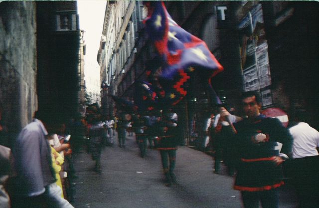 Supporters of the Winning Contrade as they Parade