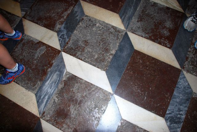 Tiled Floor in Cathedral with 3D Effect