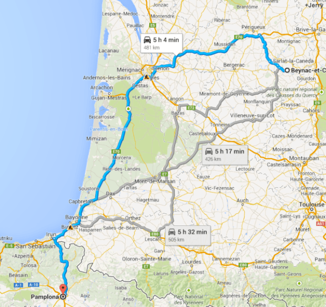 Beynac to Pamplona