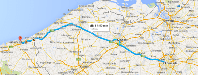 Brussels to Dunkirk