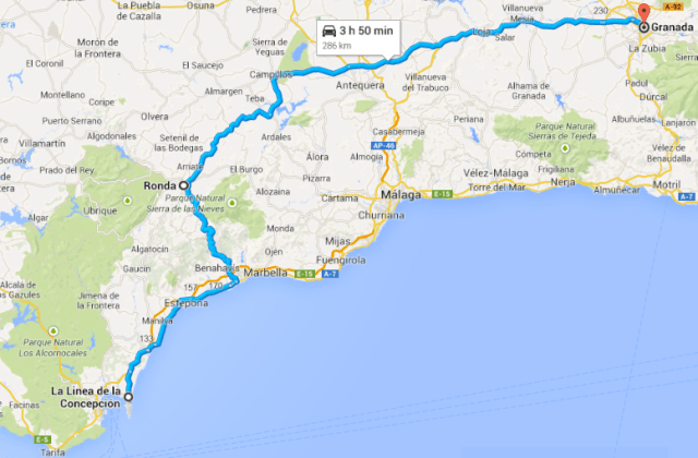 Gibraltar to Granada