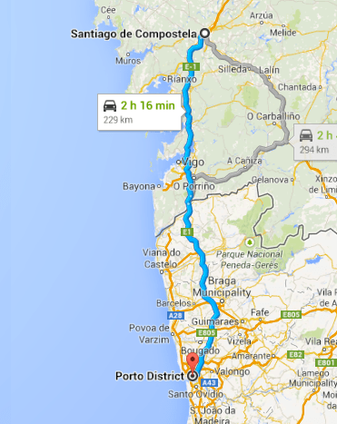 Santiago to Porto