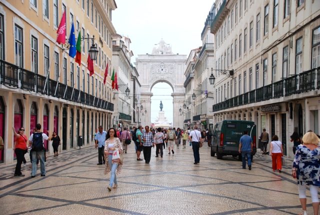 The Baixa, outside the MUDE 