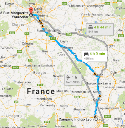 Lyon to Montigny