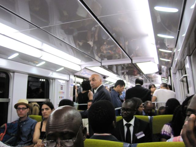 On the Metro to Charles de Gaulle