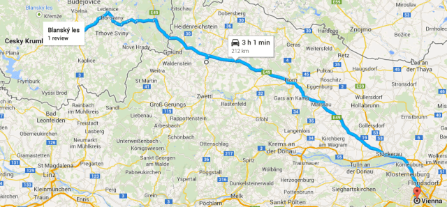 Cesky Krumlov to Vienna