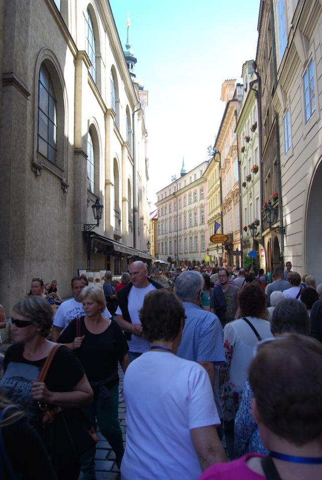 Crowded Street on the Way to Old Town Square