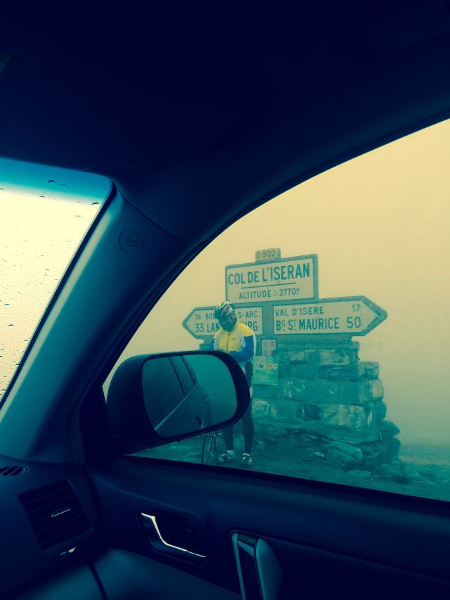 Col du Iseran and a Cyclist Who Made it to the Top