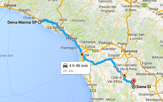 Deiva Marina to Siena