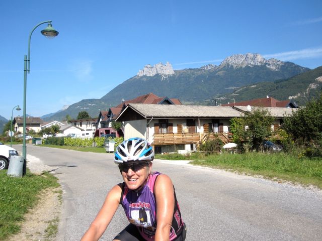 Joanna on Lake Annecy Ride