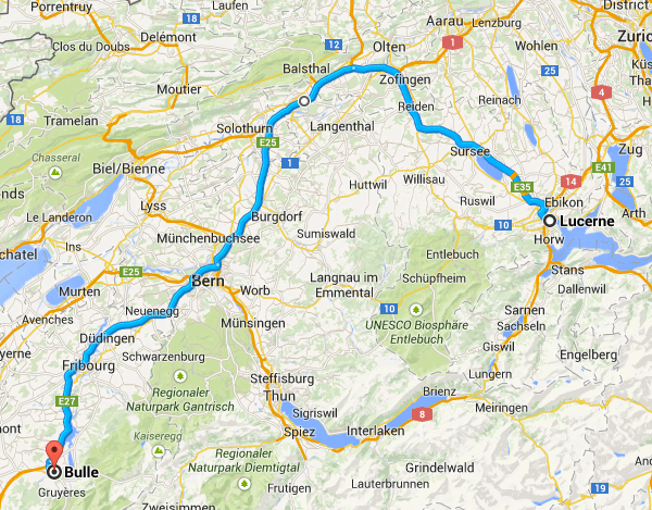 Lucerne to Bulle