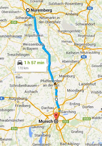 Nuremberg to Munich