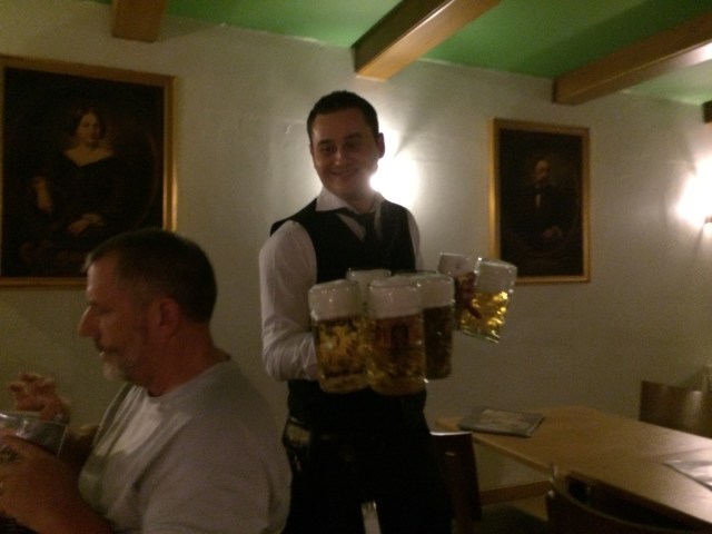Our Hardworking Waiter at Augustiner