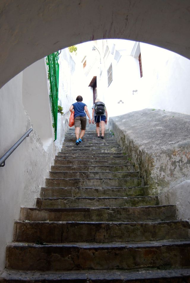 Climbing up to the Cemetery