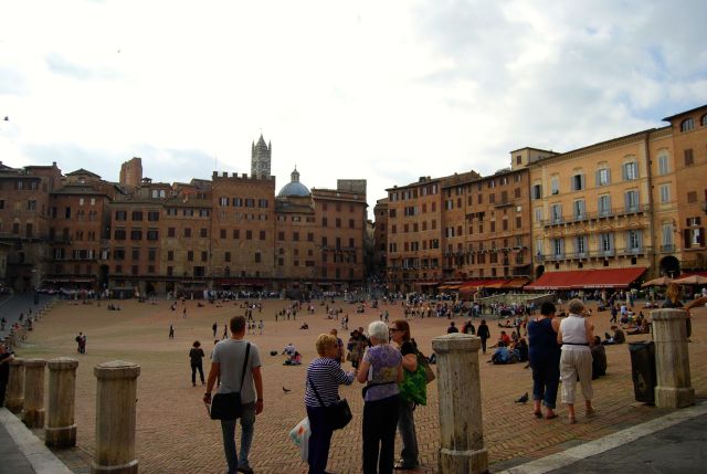Piazza del Campo with Duomo in Background