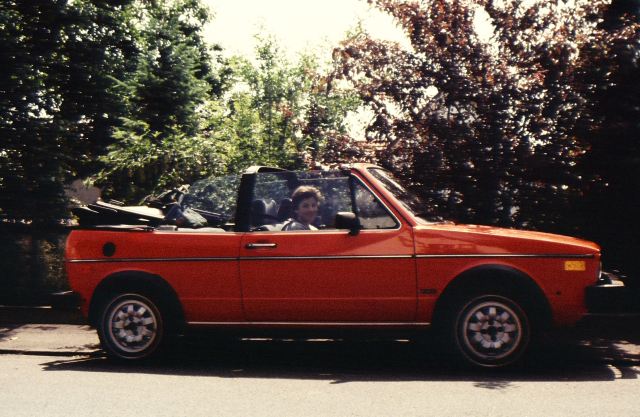 Our 1984 VW Rabbit parked in Germany