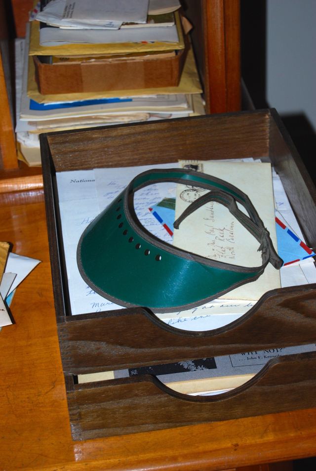 Carl Always Wore a Visor to Protect His Eyes