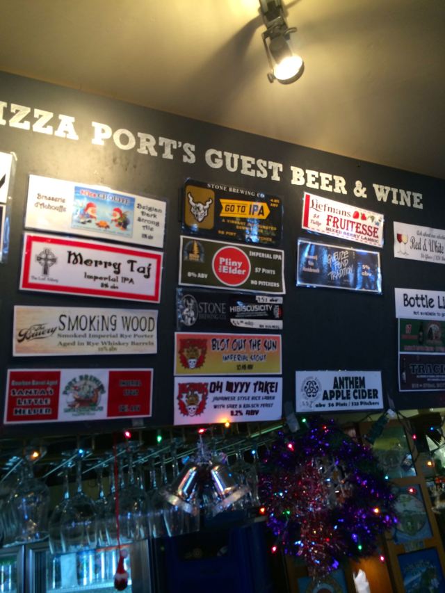 Beer Offerings at Pizza Port, Including the Pliny