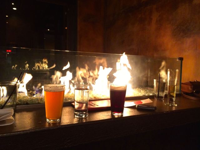 Beers at the Fireplace