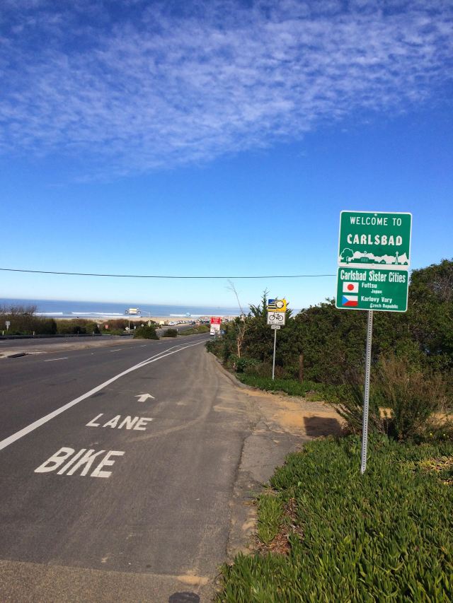 Riding up to Carlsbad