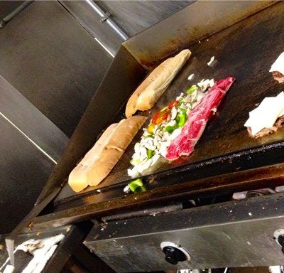 Steak Sandwich on the Grill