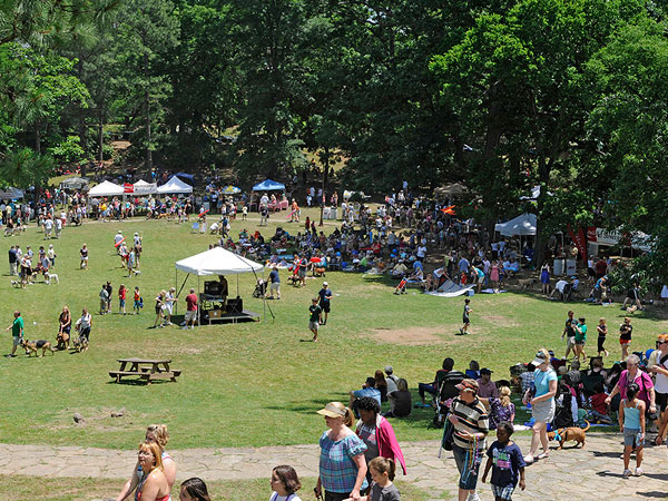 Highland Park on a busy day, not like the day we walked around it.