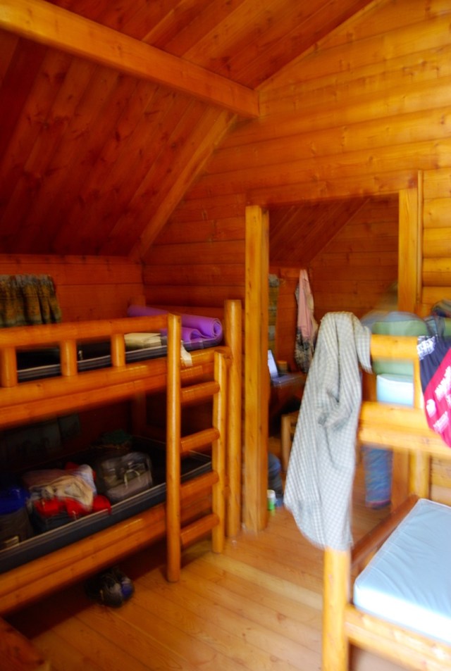 Inside our two room Kabin