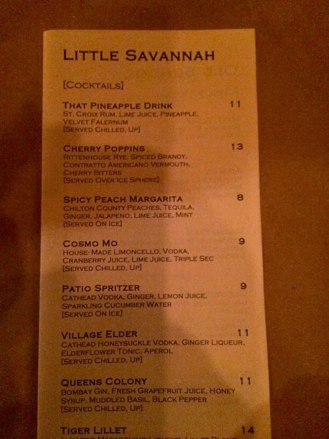 Little Savannah Drinks