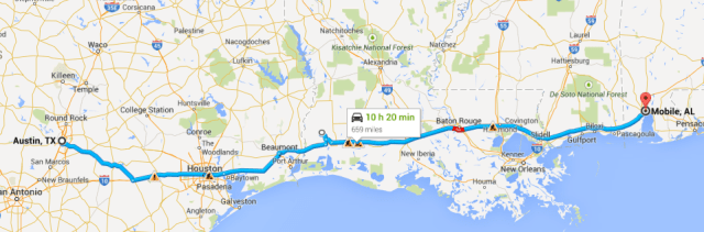 Austin to Mobile