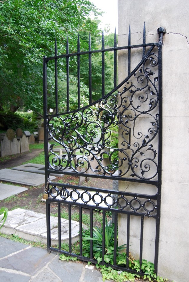 Gates at St. Philip's cemetary said to be the oldest in the city