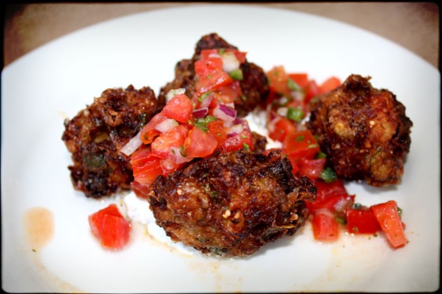 Okra and Shrimp Beignets