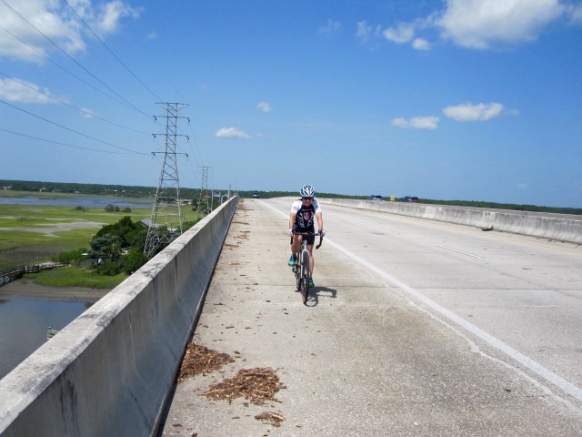 Crossing the Bridge to Folly Beach