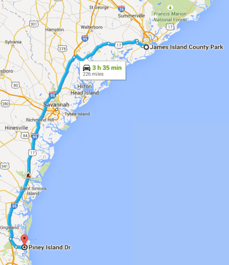 James Island to Piney Island