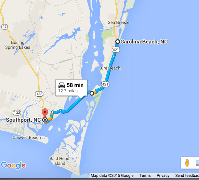 Carolina Beach to Southport