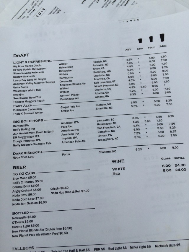 The Ever Changing Beer List at the Whitewater Center