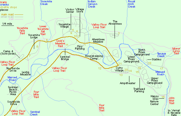Hiking Map of East Valley