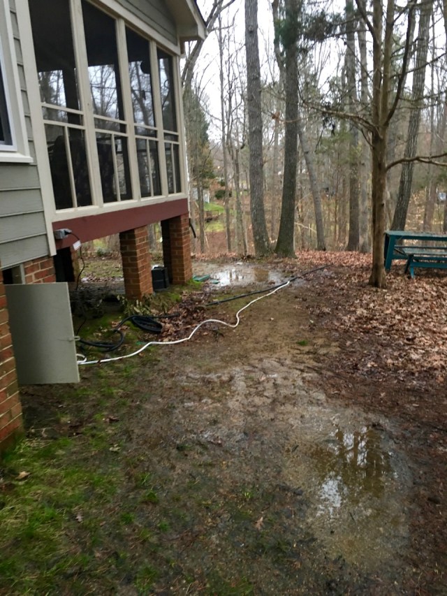Water Flowing From the Crawl Space