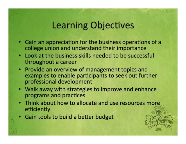 Learning Objectives
