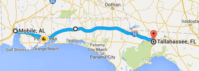 Mobile to Tallahassee