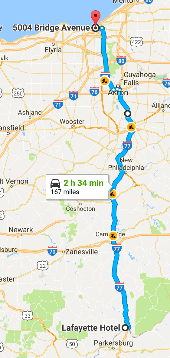 Marietta to Cleveland