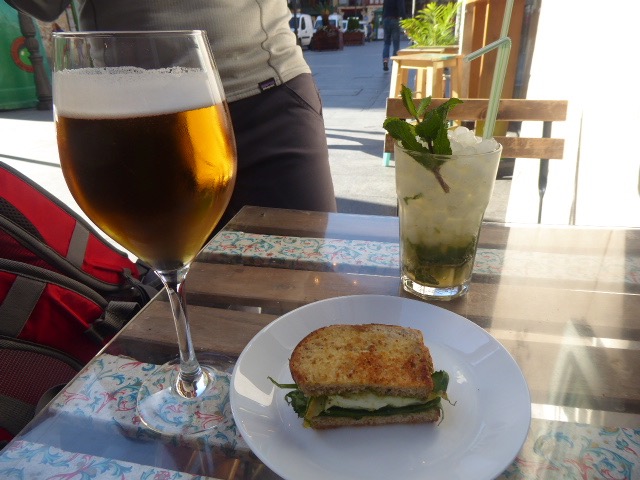 Tapa, beer and Mojito