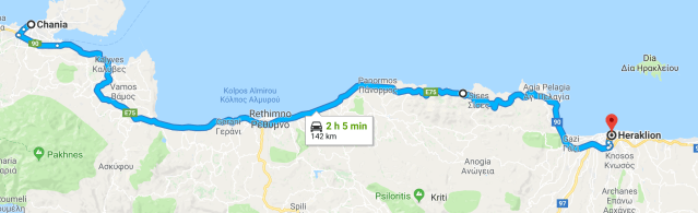 Chania to Heraklion