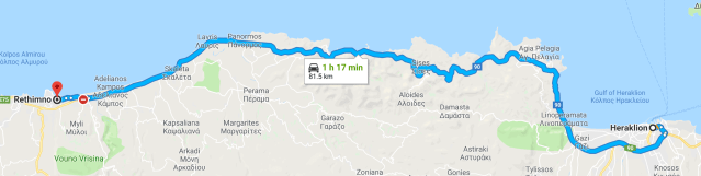 Heraklion to Rethimno