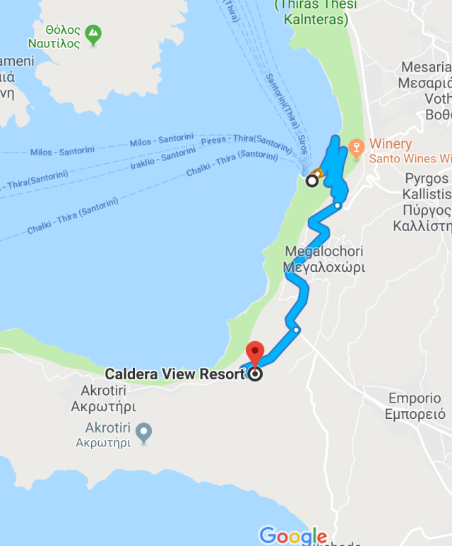 Harbor to Caldera View