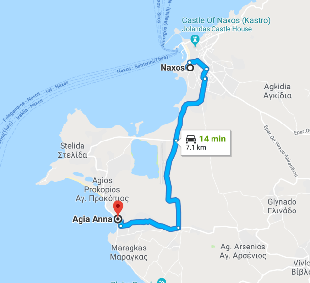 Naxos to Agia Anna