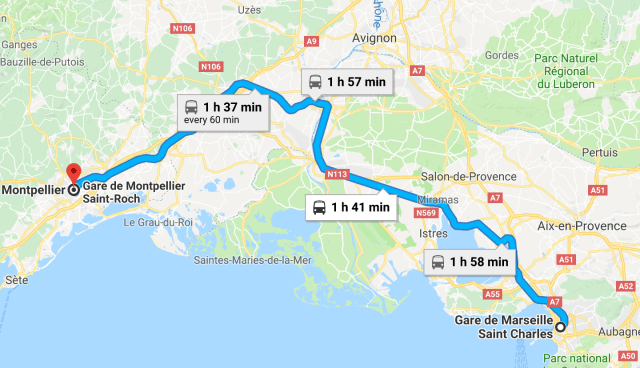 Marseille to Montpellier