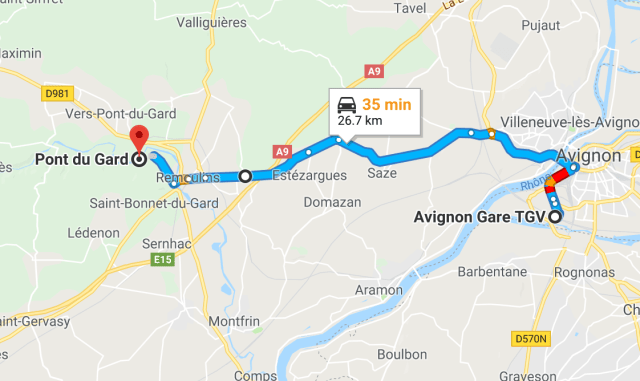 Avignon to Pont du Gard