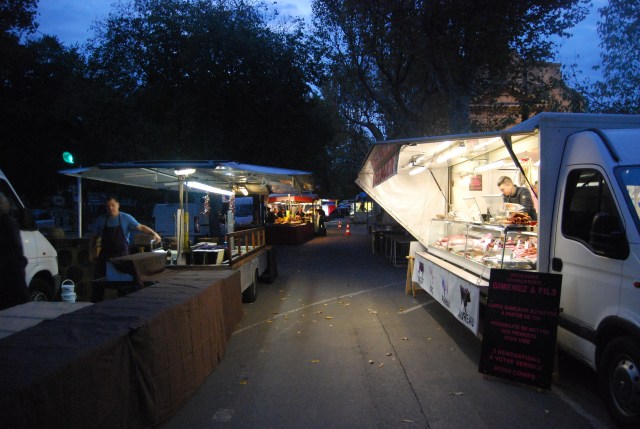 Marekt Stalls Early Morning