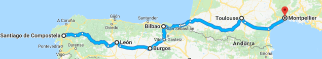 Santiago to Montpellier