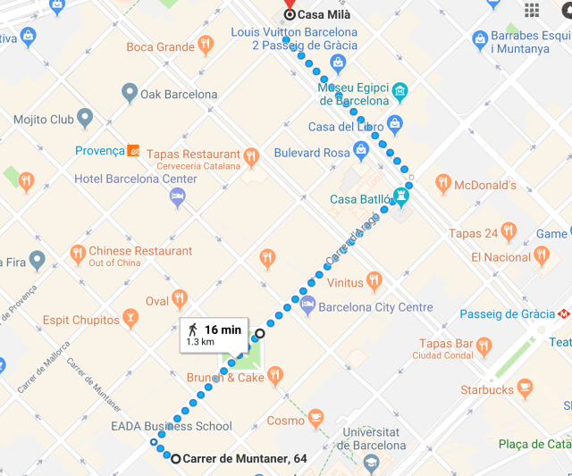 Walk to Casa Mila